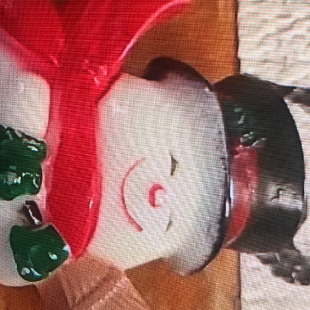 Festive snowman brooch